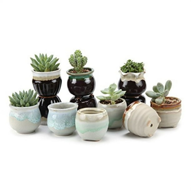 NEWEST Ice-Crack Glaze Flower Ceramics Succulent Plant Mini Pot Garden Flower ca NEWEST Ice-Crack Glaze Flower Ceramics Succulent Plant Mini Pot Garden Flower ca